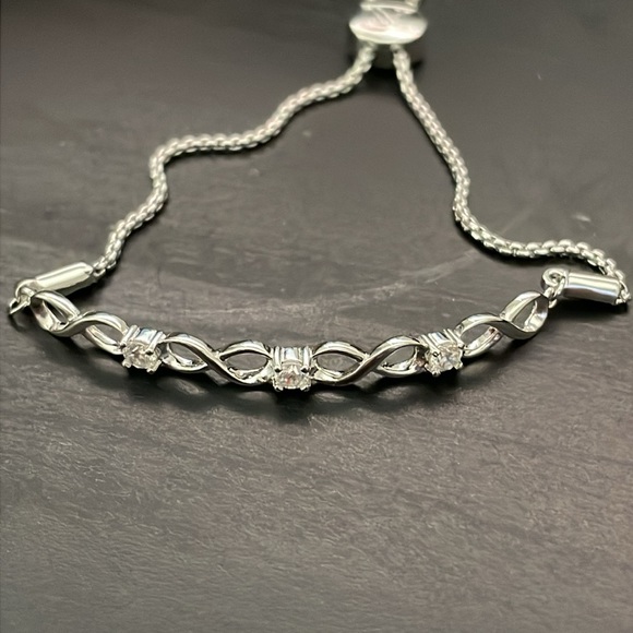 Ninamaid White Gold Plated Infinity Bracelet - Picture 6 of 6